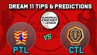 Dream11 Team St. Petersburg Lions vs Catalunya Cricket Club Group B European Cricket League-T10 – Cricket Prediction Tips For Today’s T10 Match PTL vs CTL at La Manga Club